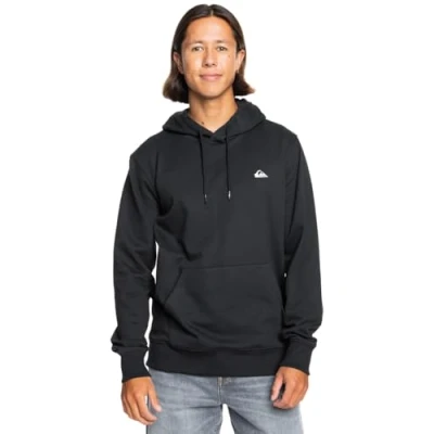 Abbildung von Quiksilver Men&#039;s Basic Hoodie Young Men Pullover Sweater, Black, M