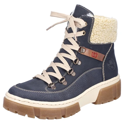 Abbildung von Rieker Snowboot/Winterstiefel, Damen, Größe: 36, pazifik mogano beige Schuhe