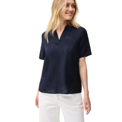 Abbildung von Cecil MIT Struktur Bluse, Damen, Größe: Small, Blau
