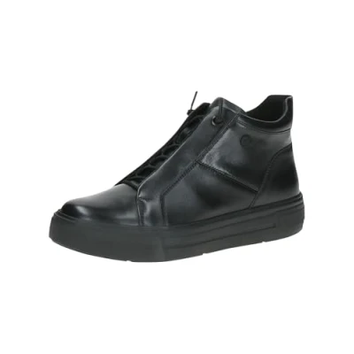 Abbildung von CAPRICE Damen Sneaker hoch aus Leder mit Reißverschluss, Schwarz (Black Nappa), 38 EU