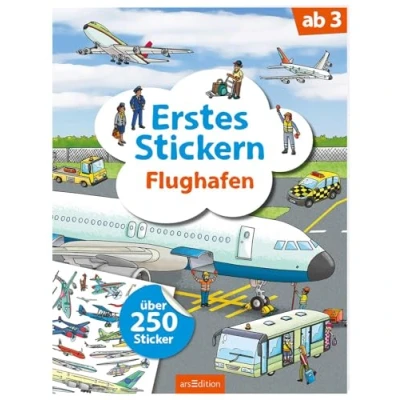 Abbildung von Erstes Stickern Flughafen: Über 250 Sticker Stickerheft für Kindergarten Kinder ab 3 Jahren