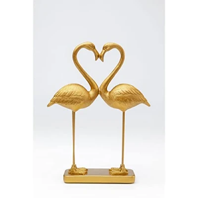 Abbildung von Kare Design Deko Figur Flamingo Love, Gold, Accessoire, Handarbeit, Artikelhöhe 39cm