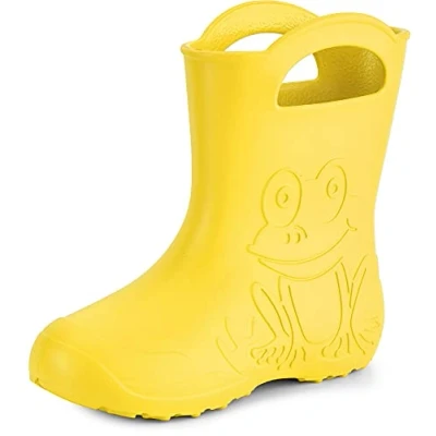 Abbildung von Ladeheid Eva Gummistiefel Damen federleichte wasserdichte Damenschuhe Regenschuhe LA CA 09 (Gelb, 40/41 EU)