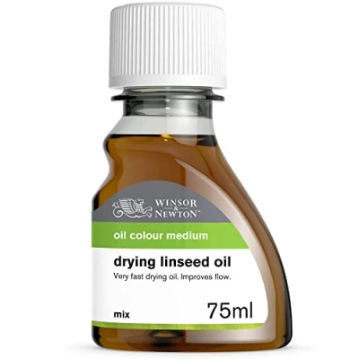 Abbildung von Winsor &amp; Newton 3021742 Trocknendes Leinöl, verbessert den Farbfluss von Ölfarben, 75ml Flasche