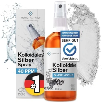 Abbildung von Kolloidales Silber Spray 100mL 100% natürlich 40 PPM Hohe Konzentration, kleinere Partikeln, höhere Wirksamkeit Made in the EU.