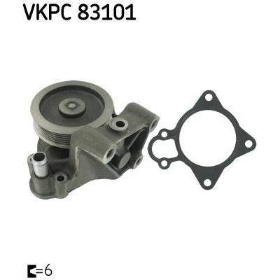 Abbildung von SKF VKPC 83101 Wasserpumpe mit Dichtungen Kunststoff für Keilrippenriementrieb CITROËN: Relay II Van, FIAT: Ducato III Van