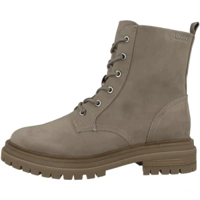 Abbildung von s.Oliver Plateaustiefelette, Damen, Größe: 37, Taupe Schuhe
