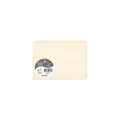 Abbildung von Clairefontaine 2327C Packung mit 25 Doppelkarten Pollen, 210g, in Format C6, 110 x 155mm, Elfenbein