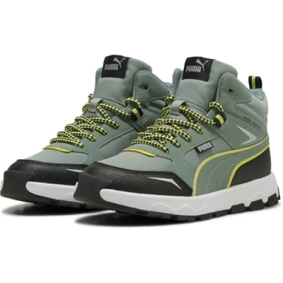 Abbildung von Puma Evolve Trail JR Unisex Hikingschuh für Kinder, Größe: 37.5, Green moon/lemon sherbert/black Lederimitat/textil