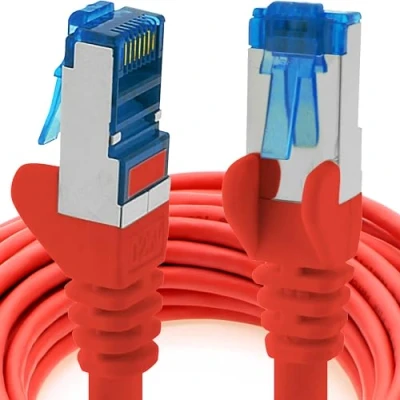 Abbildung von 1m CAT6a Netzwerkkabel rot 1 Stück CAT 6 A Patchkabel 10000 Mbit s SFTP PIMF 500 MHz kompatibel zu CAT5 CAT6 CAT7 DSL Internet Switch Router