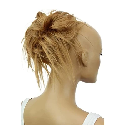 Abbildung von CAISHA Jumbo Haarteil Haargummi Dutt Flora Hochsteckfrisuren Brautfrisuren Natürlich Gewellt Unordentlich DM17cm Honigblond G12F
