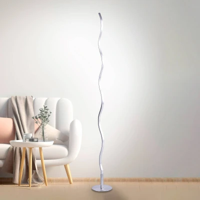 Abbildung von JUST LIGHT Stehlampe »WAVE«, 1 flammig, Leuchtmittel LED Board fest integriert, Fußschalter