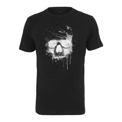 Abbildung von Mister Tee Herren T shirt Waterpaint Skull, black, M, MT620