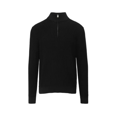 Abbildung von s.Oliver Strukturierter MIT Troyerkragen Strickpullover, Herren, Größe: Medium, Schwarz