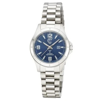 Abbildung von ETT Funkuhr »Goby Lady«, Armbanduhr, Solar, Damenuhr, Edelstahlarmband, analog