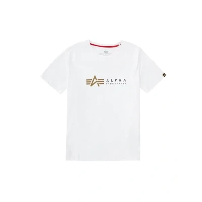 Abbildung von Alpha Industries Label KIDS Teens Unisex Tshirt print für Kinder, Größe: 176, White