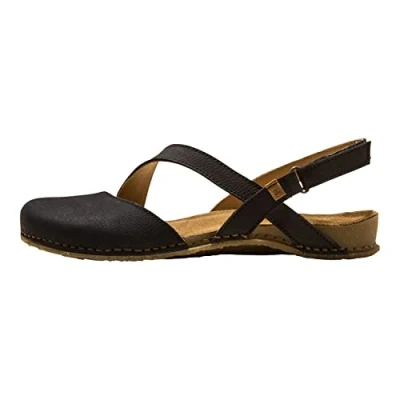 Abbildung von El Naturalista Damen Klassische Sandalen PANGLAO, Frauen Sandalen,Freizeitschuhe,Strandschuhe,Sandaletten,bequem,Black,41 EU / 7.5 UK