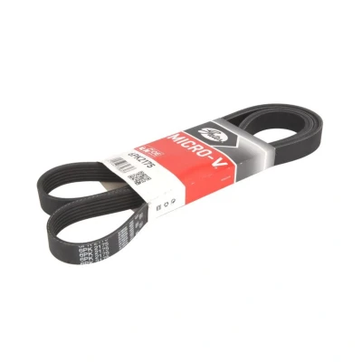 Abbildung von GATES Micro V 6PK2175 Keilrippenriemen 2175 6 Polyester, EPDM (Ethylen Propylen Dien Kautschuk) MERCEDES BENZ: W124 Saloon, Coupe, 190