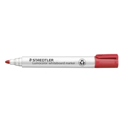 Abbildung von STAEDTLER Whiteboard Marker Lumocolor, blau, trocken und rückstandsfrei abwischbar, Rundspitze ca. 2 mm Linienbreite, hohe Qualität Made in Germany, 10 blaue Marker, 351 3