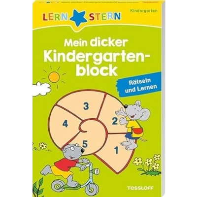 Abbildung von LERNSTERN. Mein dicker Kindergartenblock / 96 Seiten Rätselspaß Suchbilder, Ausmalbilder, Labyrinthe und viele weitere Rätsel Für Kinder ab 4 Jahren: Rätseln Lernen