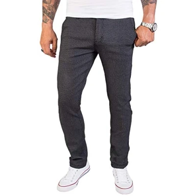 Abbildung von Rock Creek Herren Chino Hose Slim Fit Business Hosen Chinohose Stoffhose Chinos für Männer Casual Elegante RC 2154 Anthrazit W33 L32