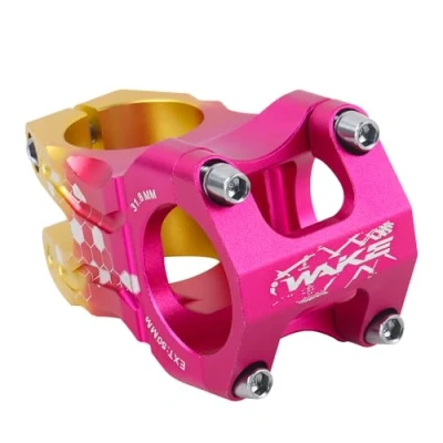 Abbildung von FOMTOR 31,8 Vorbau 50mm, MTB Mountainbike Lenker Kurzer Vorbau, für die meisten Rennrad BMX Fahrrad (Rosa Golden)