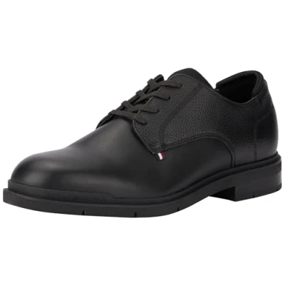 Abbildung von Tommy Hilfiger Pebble Grain Derby BusinessSchnürer, Herren, Größe: 44, Black Schuhe