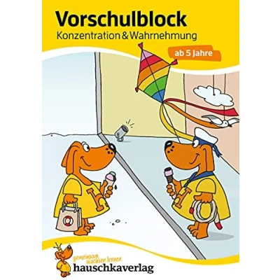 Abbildung von Vorschulblock ab 5 Jahre für Junge und Mädchen Konzentration Wahrnehmung: Bunter Rätselblock Förderung mit Freude (Übungshefte blöcke Kindergarten Vorschule, Band 623)
