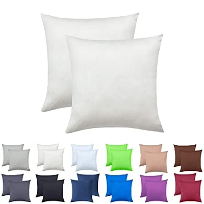 Abbildung von NatureMark 2er Pack Jersey Kissenbezug Kissenhülle Kissenbezüge Seitenschläferkissen Nackenkissen viele Größen und Farben ÖKO TEX (80 x 80 cm, Natur/Creme)