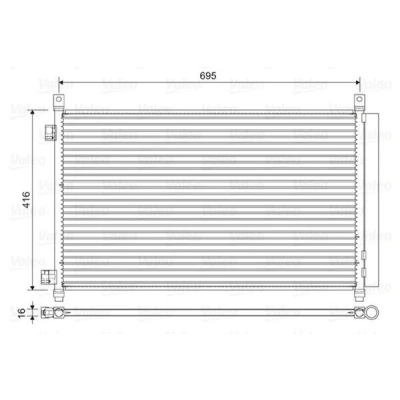 Abbildung von VALEO 822611 Klimakondensator mit Trockner Aluminium 416