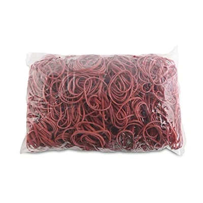 Abbildung von OFFICE PRODUCTS Gummibander Durchmesser: 50mm Farbe: Rot/Gewicht: 1000g 1 kg/Haushaltsgummi Gummiringe Gummi/Kautschuk 60% / Gummis für Zuhause Büro Schule