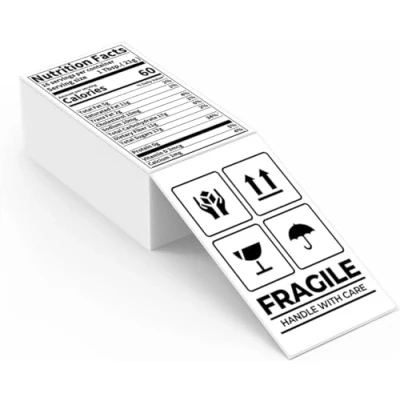Abbildung von MUNBYN Etiketten 3&quot;x5&quot; (7,6x12,7 cm) Versandetiketten 500 Stück Thermopapier für Labeldrucker Thermodirekt Wasserfester Papier Weiß, BPA/BPS frei