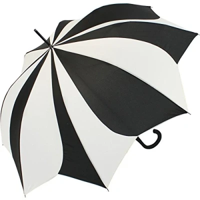 Abbildung von Pierre Cardin Stockschirm Damen groß stabil mit Automatik Sunflower schwarz weiß