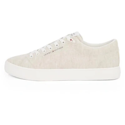 Abbildung von Tommy Hilfiger VULC CORE Chambray Sneaker low, Herren, Größe: 46, Ecru Schuhe