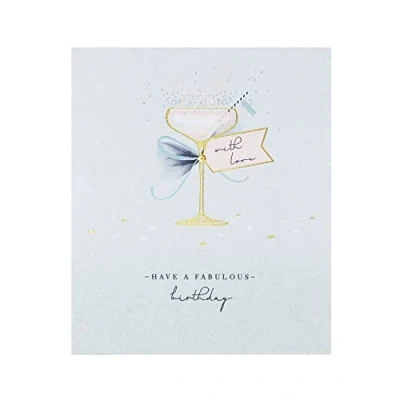 Abbildung von UK Greetings Geburtstagskarte für sie/Freundin elegantes Cocktail Design, mehrfarbig, 137 mm x 159