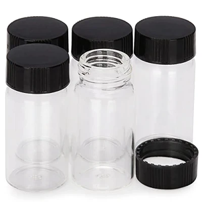 Abbildung von Labasics Probefläschchen mit Kappe, Sample Vials Schraubverschluss aus Klarem Glas Flüssigkeit Probenflakon Verschlussverschluss, 20ml / 0,6 oz (20 Packungen)