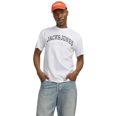 Abbildung von Jack &amp; Jones Tshirt print, Herren, Größe: Large, Weiß