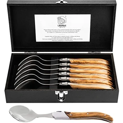 Abbildung von Laguiole Style de Vie Suppenlöffel Luxury Line, 6 teilig, Olivenholz