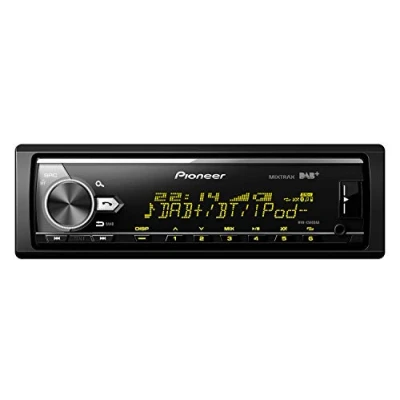 Abbildung von Pioneer MVH X580DAB, 1 DIN Autoradio mit DAB+, RGB, deutsche Menüführung, Bluetooth, USB, AUX Eingang, iPod/iPhone Direktsteuerung, Freisprecheinrichtung, Smart Sync, Schwarz