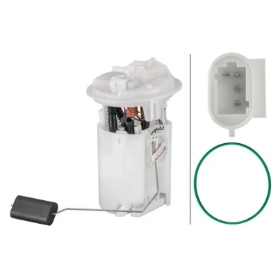 Abbildung von HELLA 8TF 358 106 881 Kraftstoff Fördereinheit mit Dichtung, Tankgeber Druckregler elektrisch RENAULT: THALIA 2