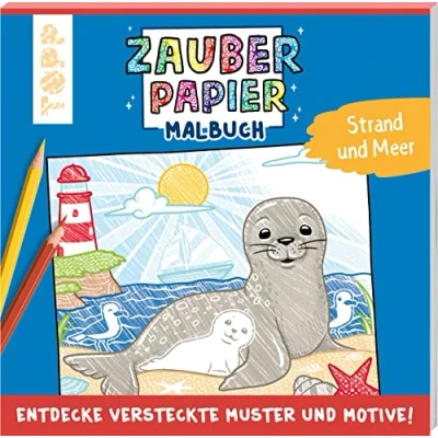 Abbildung von Zauberpapier Malbuch Strand und Meer: Entdecke versteckte Muster Motive! (Zauberpapier Malbücher)