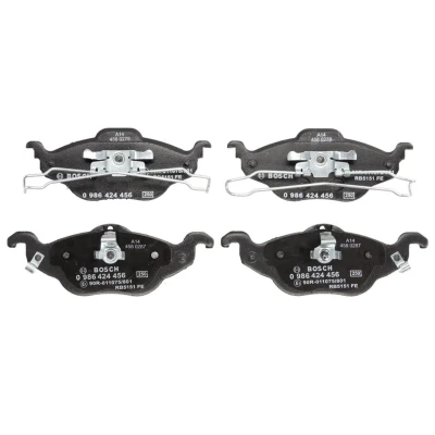 Abbildung von BOSCH 0 986 424 456 Bremsbelagsatz Low Metallic mit akustischer Verschleißwarnung Kolbenclip OPEL: Astra G CC, Caravan, Saloon