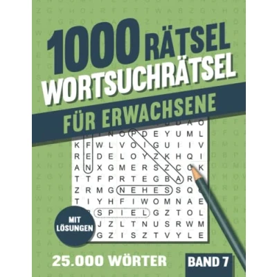 Abbildung von Wortsuchrätsel für Erwachsene: Großer Rätselspaß mit 1000 Buchstabenpuzzle Senioren und Erwachsene Band 7