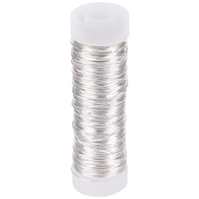 Abbildung von Rayher 2405522 Schmuck Häkeldraht, silber, 0,30 mm ø, Spule 50 m, Schmuckdraht, farbig lackierter Kupferdraht, zum Basteln von und Edelsteinbäumchen