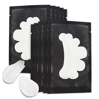 Abbildung von Lunamoon Augenpads für Wimpernverlängerung Wimpernpads Wimpern Wimpernlifting Färben Augen Patches Pad 50 Paare (Flower Black)