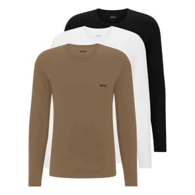 Abbildung von BOSS Classic 3 PACK Unterhemd/shirt, Herren, Größe: Medium, White/black/sand