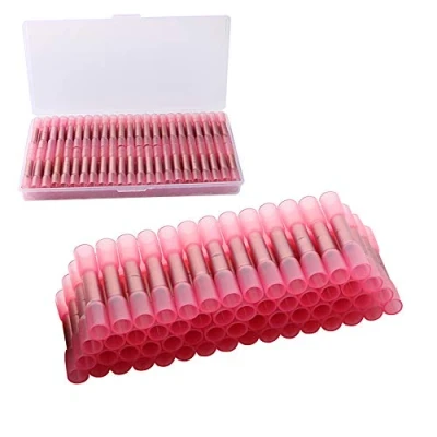 Abbildung von QitinDasen 80Pcs Wärmeschrumpf Stoßverbinder, Isolierte Wasserdichte Kabelverbinder, Wasserdicht Quetschverbinder SchrumpfverDinder (Rot)