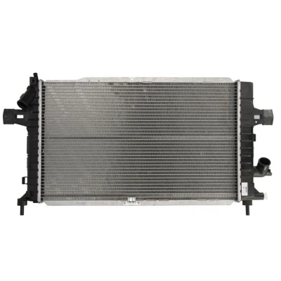 Abbildung von NRF EASY FIT 53415 Kühler, Motorkühlung Aluminium 599 368 26 mit Gummitülle Kühlrippen gelötet OPEL: Zafira B, Astra H Caravan, Hatchback