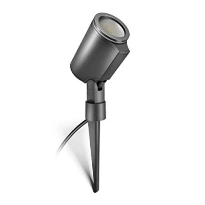 Abbildung von Steinel LED Strahler Spot Garden anthrazit, 6,7 W Bodenstrahler mit Erdspieß, 620 lm Spotlight, Garten schwenkbar, Aluminium