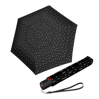 Abbildung von Knirps Taschenschirm Ultra U.200 Medium Duomatic Auf Zu Automatik Sturmfest Windproof Schwarz